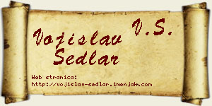 Vojislav Sedlar vizit kartica